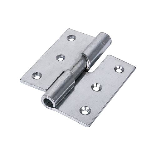 TIMCO Rising Butt Hinge RIGHT Zinc 75 x 72 Silver Pack 2