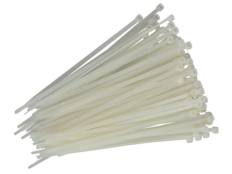 Faithfull FAICT300W Cable Ties White 4.8 x 300mm (Pack 100) |