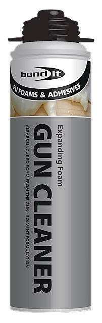 Bond It 500ml Expanding PU Foam Gun Cleaner Contractors Grade Fluid Clean