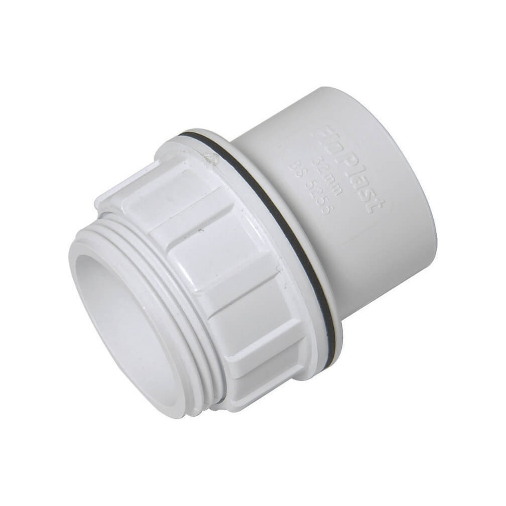 40MM WASTE - 1_" - TANK CONNECTOR (WHITE & GREY ONLY ) SOLVENT WHITE