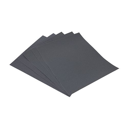 TIMCO Wet & Dry Sanding Sheets P1200 230 x 280mm Black Pack 5