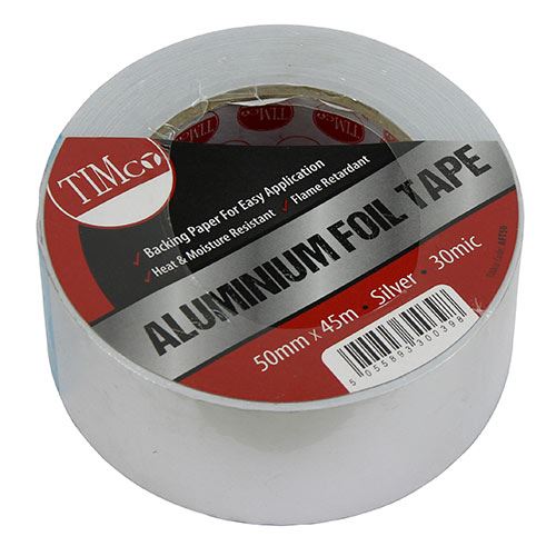 TIMCO Aluminium Foil Tape nan 45m x 50mm Pack 1.0