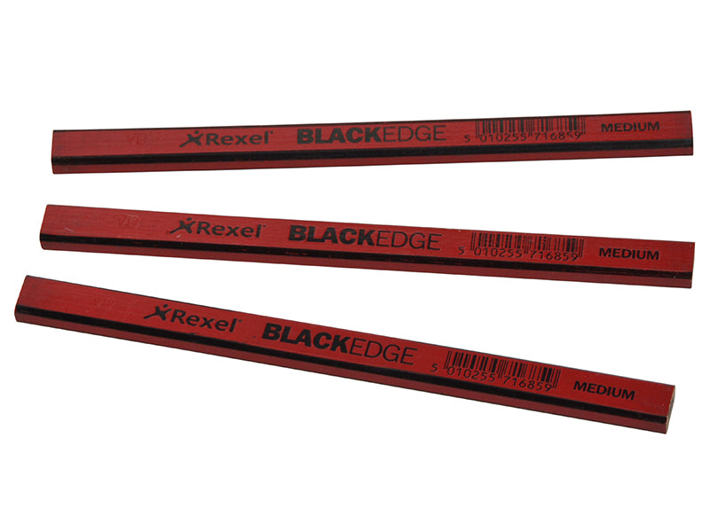 Blackedge 34330 Carpenter's Pencils - Red / Medium (Card 12)