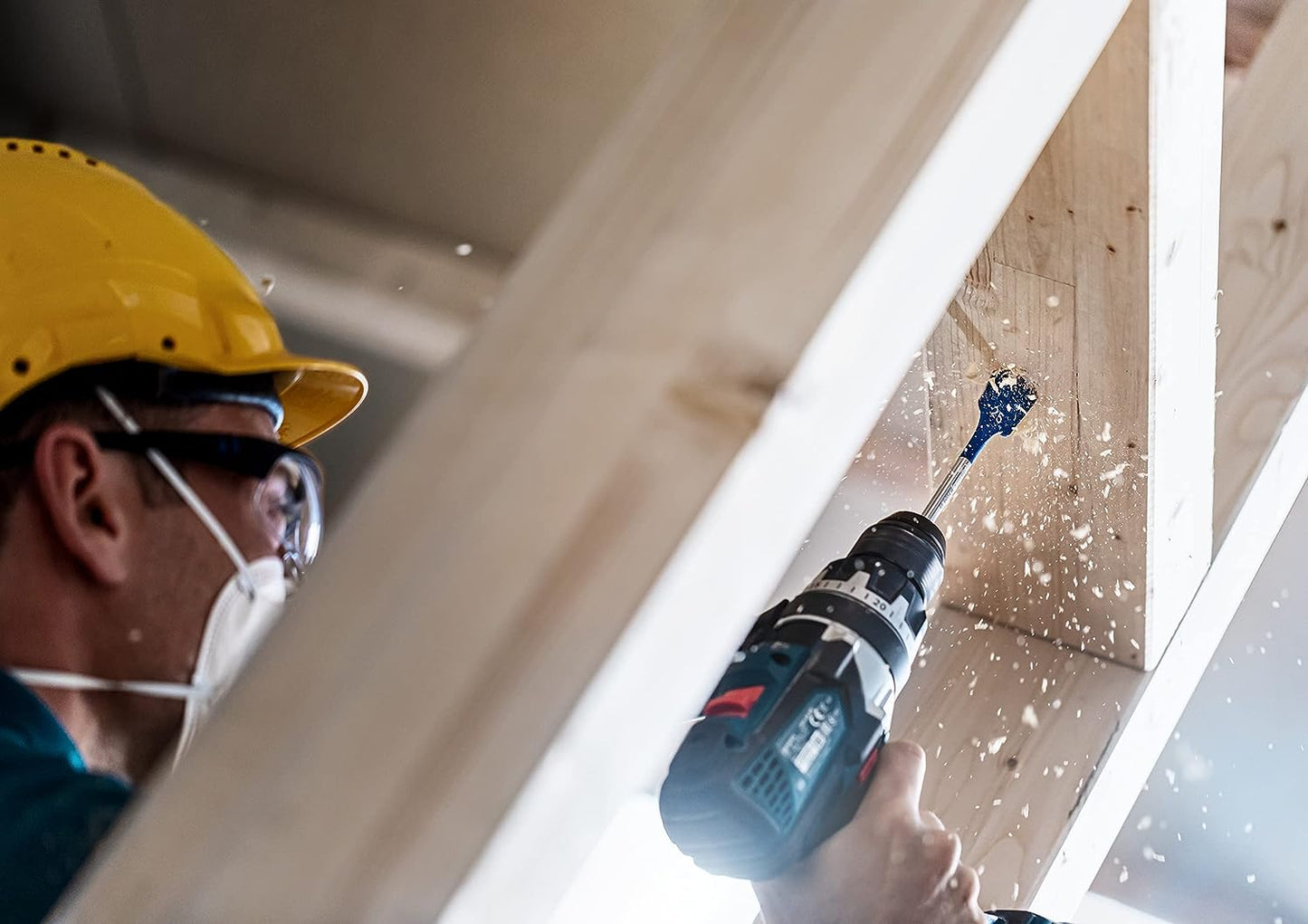 Bosch Professional 2607577364 SelfCut Speed Flat Wood Spade Drill Bit Set 8pc, Blue/Polished Steel