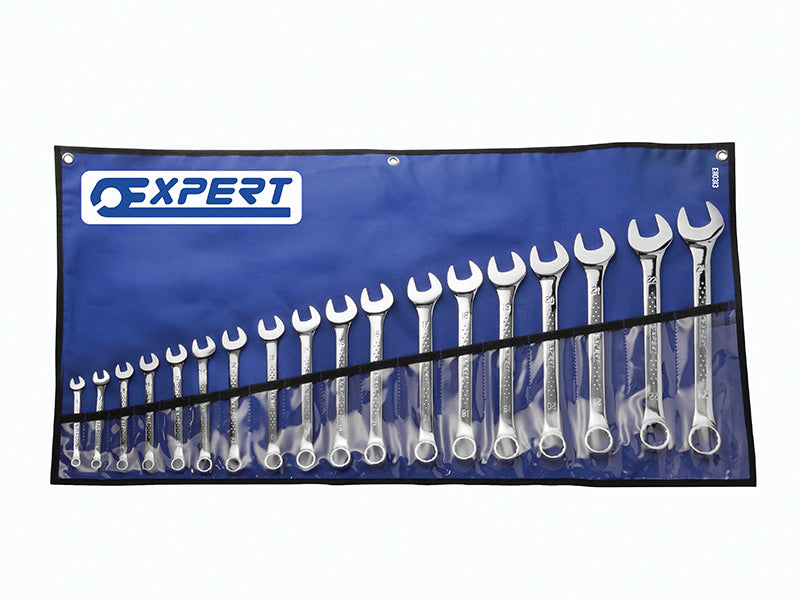 Expert E110313 Combination Spanner Set with Tool Roll, 18 Piece
