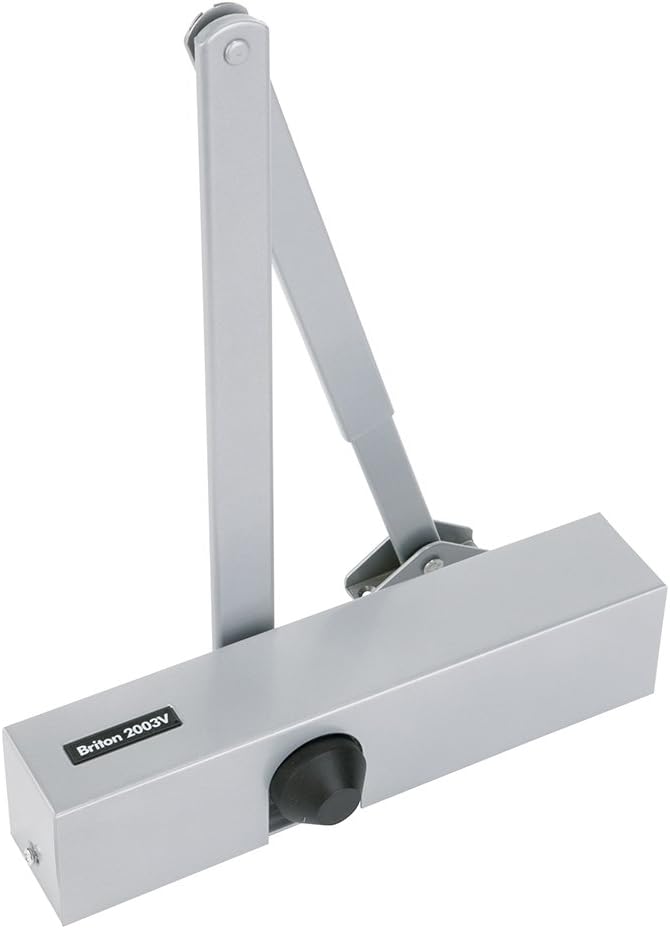 Briton 2003V.SES Closer for Fire Doors, Silver