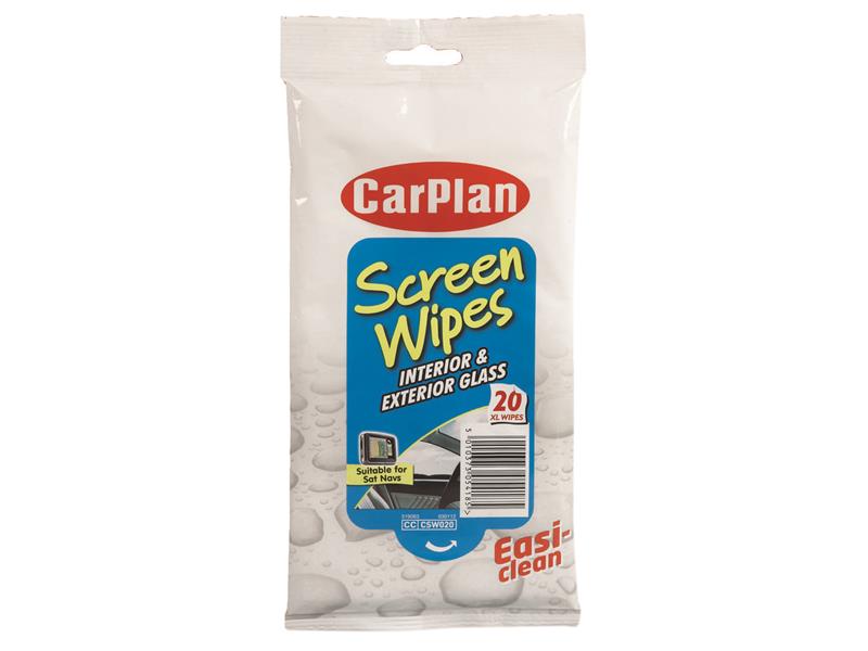CarPlan CSW015 Screen Wipes (Pouch of 20)