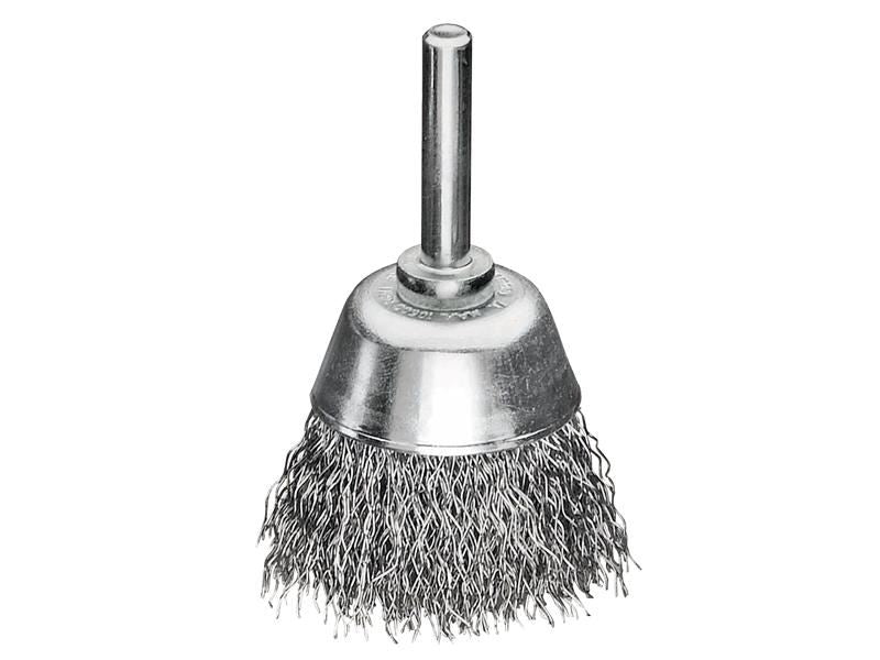 Lessmann 435.162 Cup Brush with Shank D50mm x H20mm, 0.30 Steel Wire