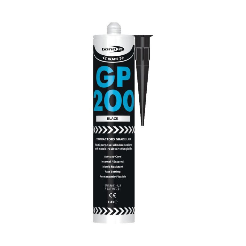 Bond It GP200 General Purpose Silicone Sealant 275ml – All Colours – Waterproof, Fast Setting and Mould Resistant for Interior and Exterior Use