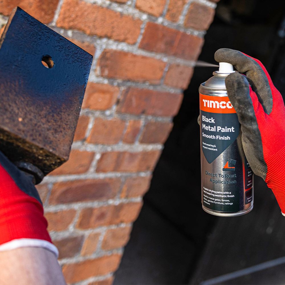 TIMCO Black Metal Paint Smooth nan 380ml Pack 1.0