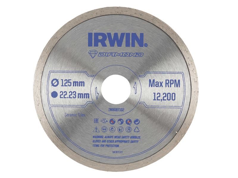 IRW Continuous Rim Diamond Blade 125 x 22.23mm