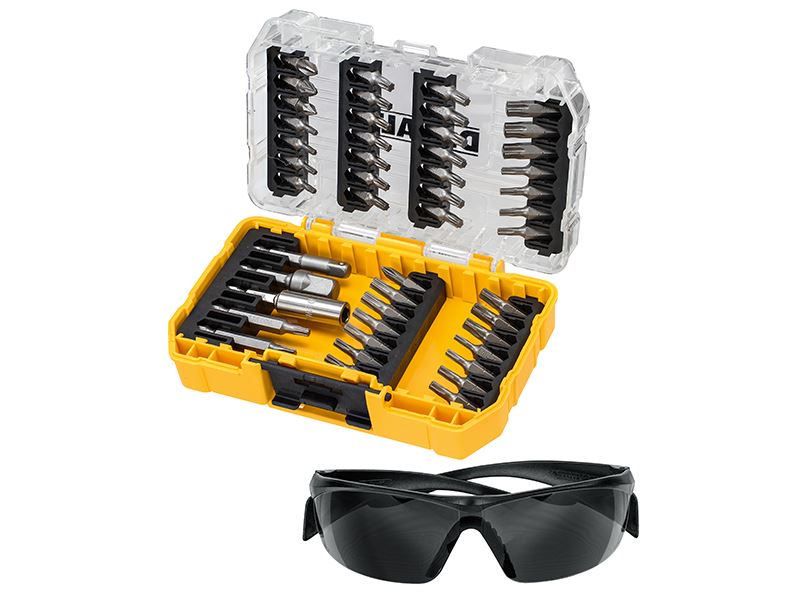 DeWalt DT70704-QZ DT70704 Screwdriving Set, 47 Piece + Safety Glasses