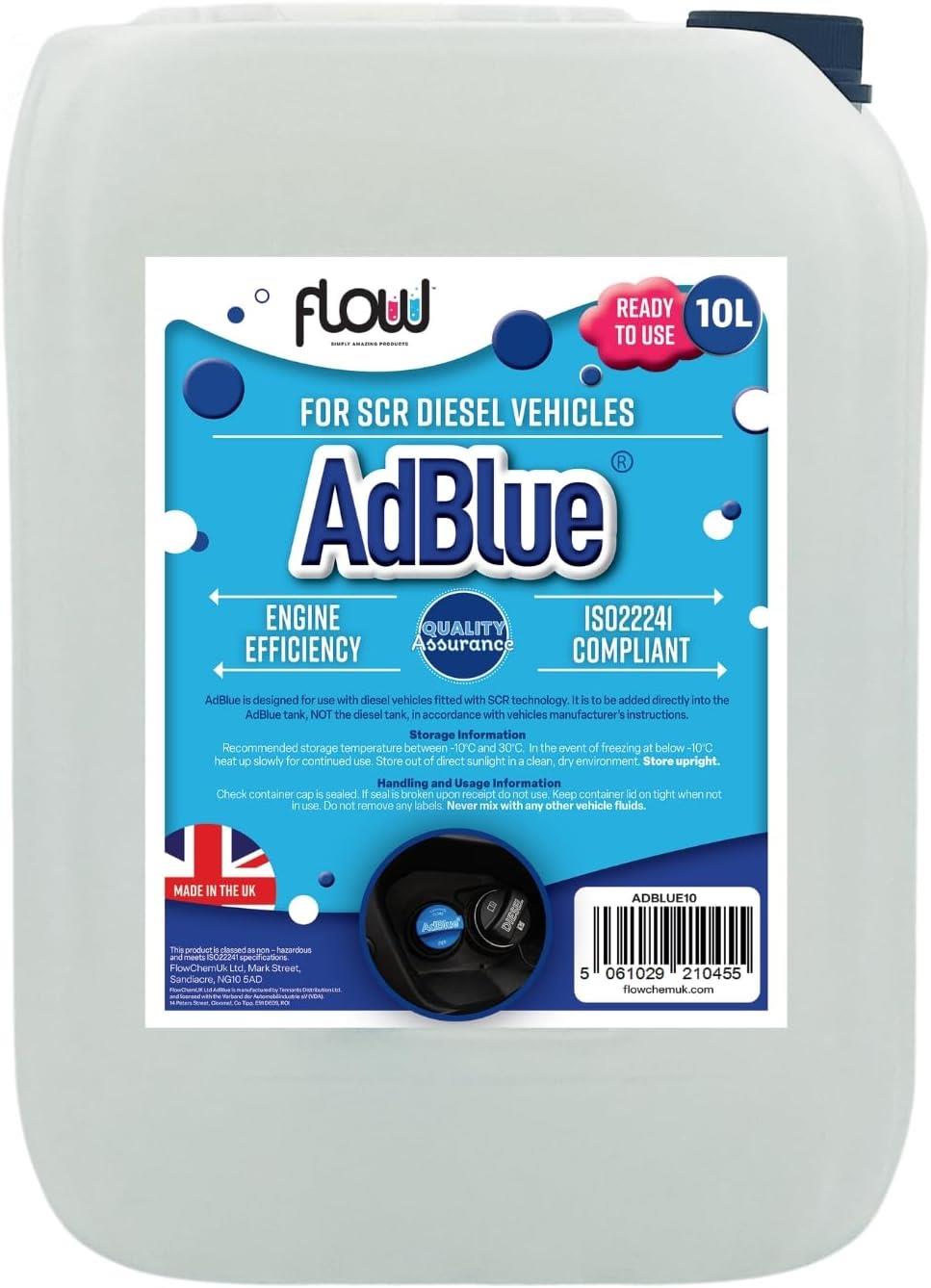 Flowchem AdBlue 10 Litre Diesel Exhaust Fluid ISO 22241 Emissions