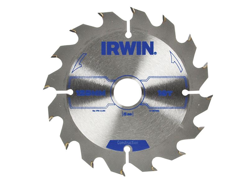 IRWIN� 1897086 Construction Circular Saw Blade 125 x 20mm x 16T ATB
