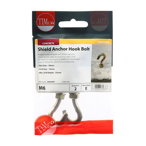 TIMCO Shield Anchor Hook - ZYP M6 Gold Pack 2