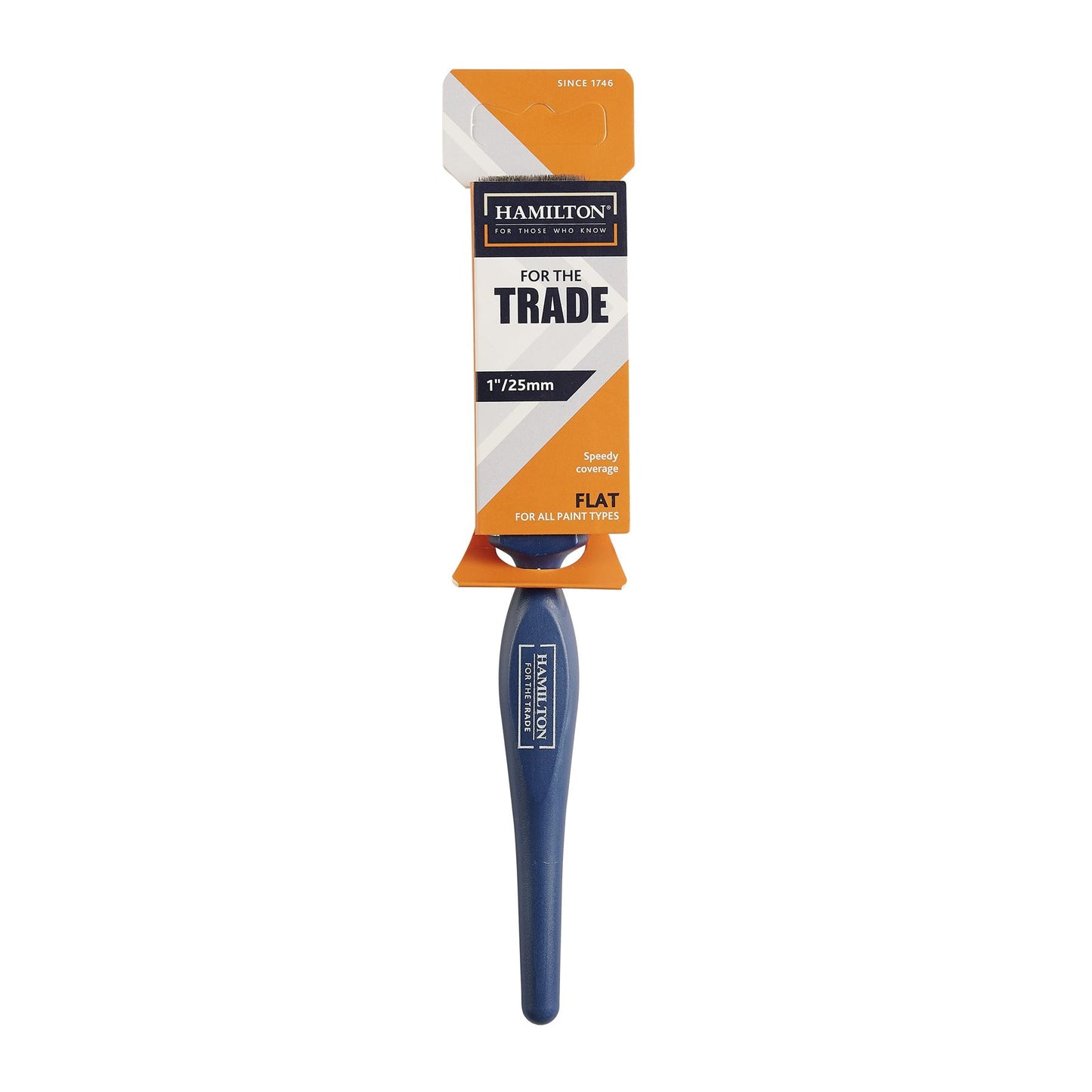 For The Trade 1in Plastic Handle Flat Paint Brush with Synthetic Blend Bristles for Decorating and Painting