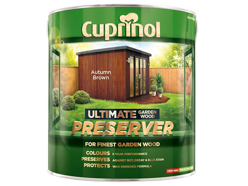 Cuprinol 5206083 Ultimate Garden Wood Preserver Autumn Brown 4 litre
