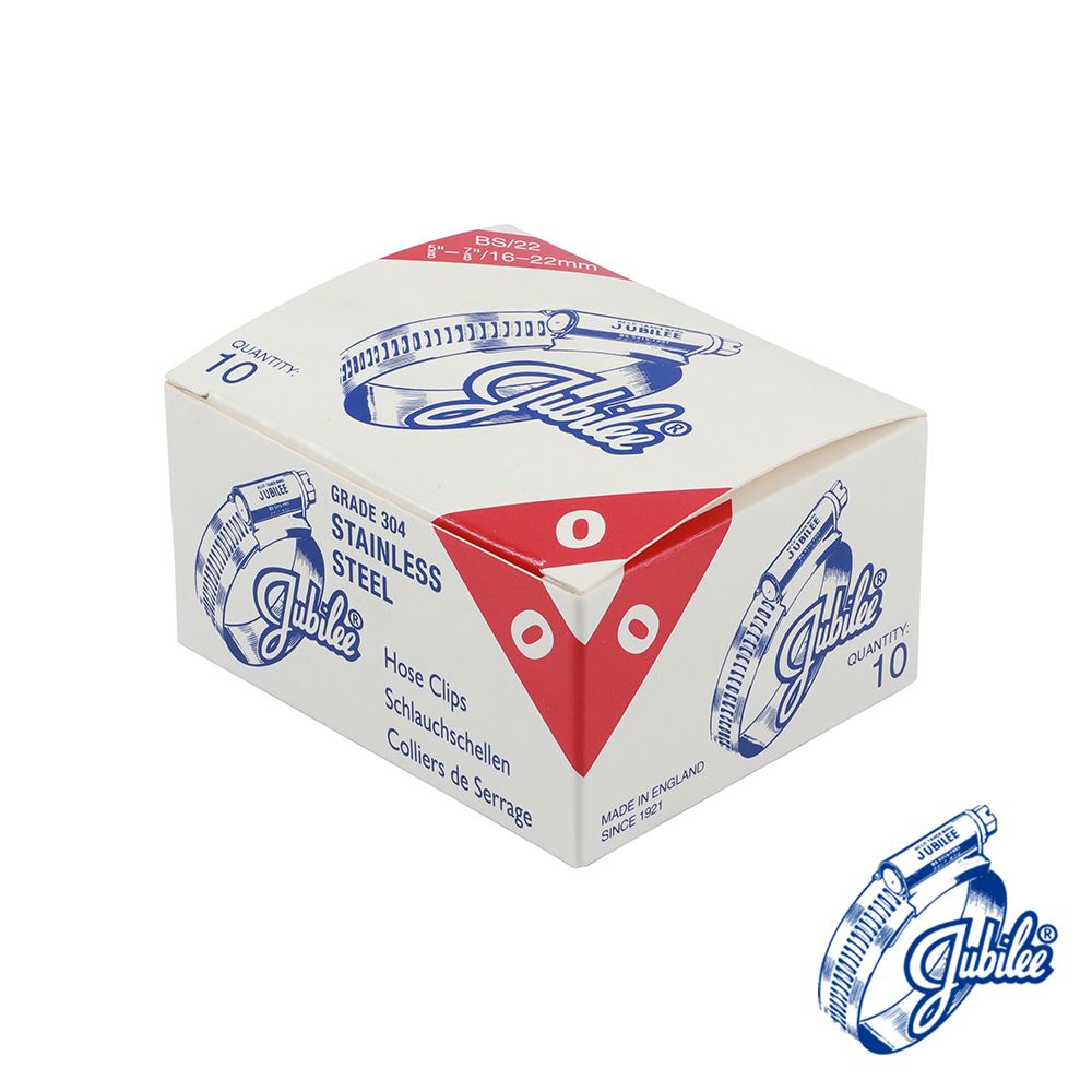 TIMCO Jubilee Clip SS 16-22mm Pack 10