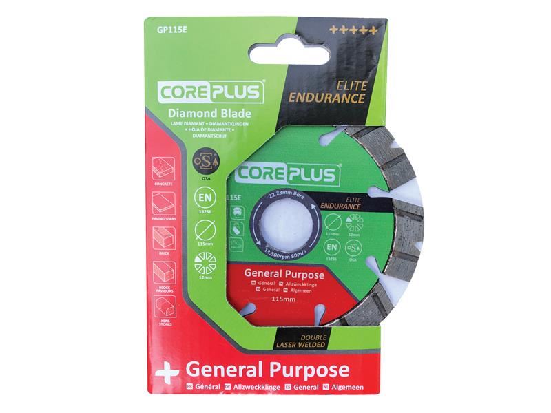 CorePlus CORDBGP115E GP115E Elite General-Purpose Diamond Blade 115mm