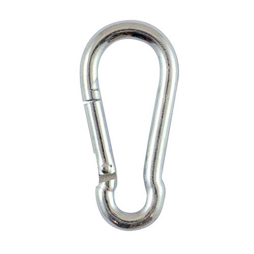 TIMCO Carbine Hook Zinc 8mm Silver Pack 5