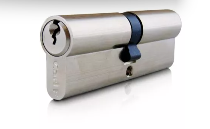 Carl F Euro Double Cylinder Door Lock Size 40/40, Nickel