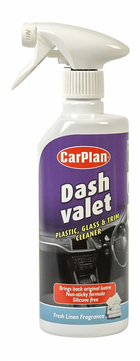 CarPlan Dash Valet Interior Cleaner Glass Trim Plastic 600ml