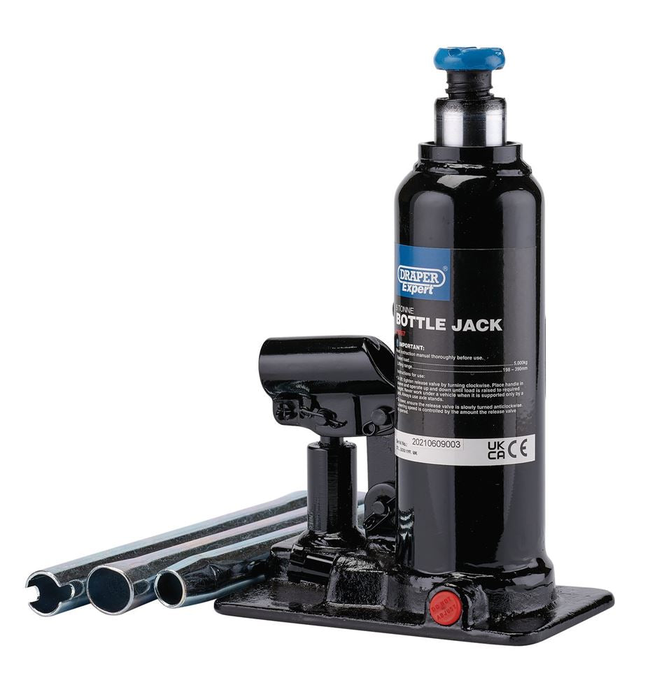 Draper 5 TONNE BOTTLE JACK 99767 Draper Expert Hydraulic Bottle Jacks
