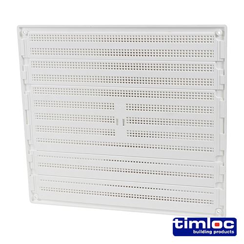 TIMCO Hit and Miss Grille Vent White 242 x 242 White Pack 1