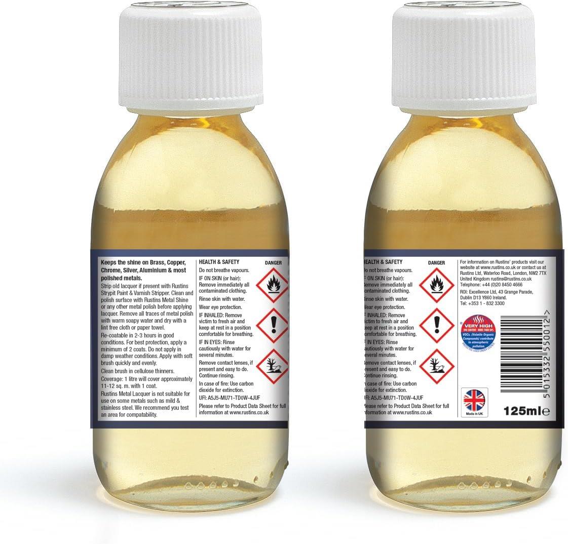 Rustins TRAL125 Metal Lacquer Clear 125ml