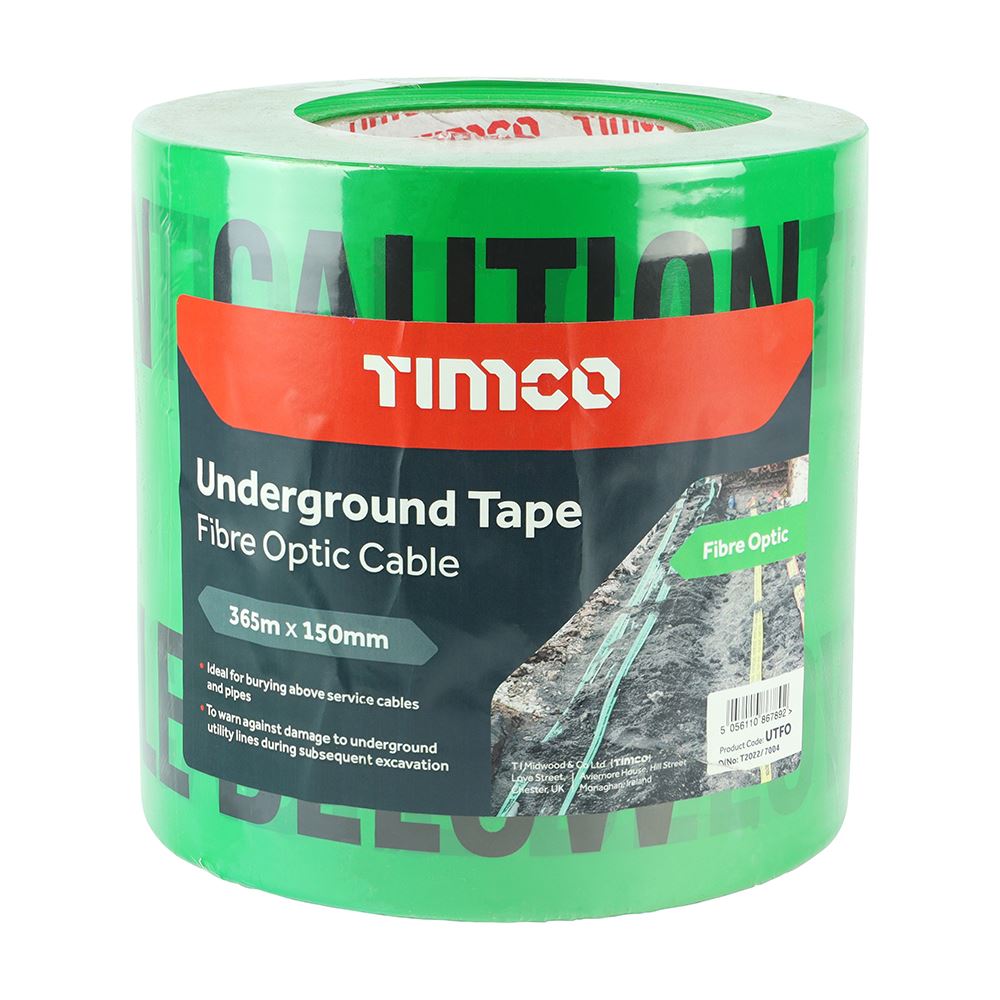 TIMCO Underground Tape - F/Opt Cable nan 365m x 150mm Pack 1.0