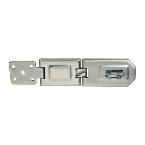 TIMCO Single Hinged Hasp & Staple 160mm Silver Pack 1