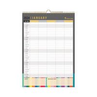 Collins Edge Wall Calendar A3 MTV 24