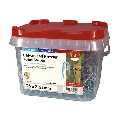 TIMCO Presser Point Staple - Galv 25 x 2.65 Pack 2.5
