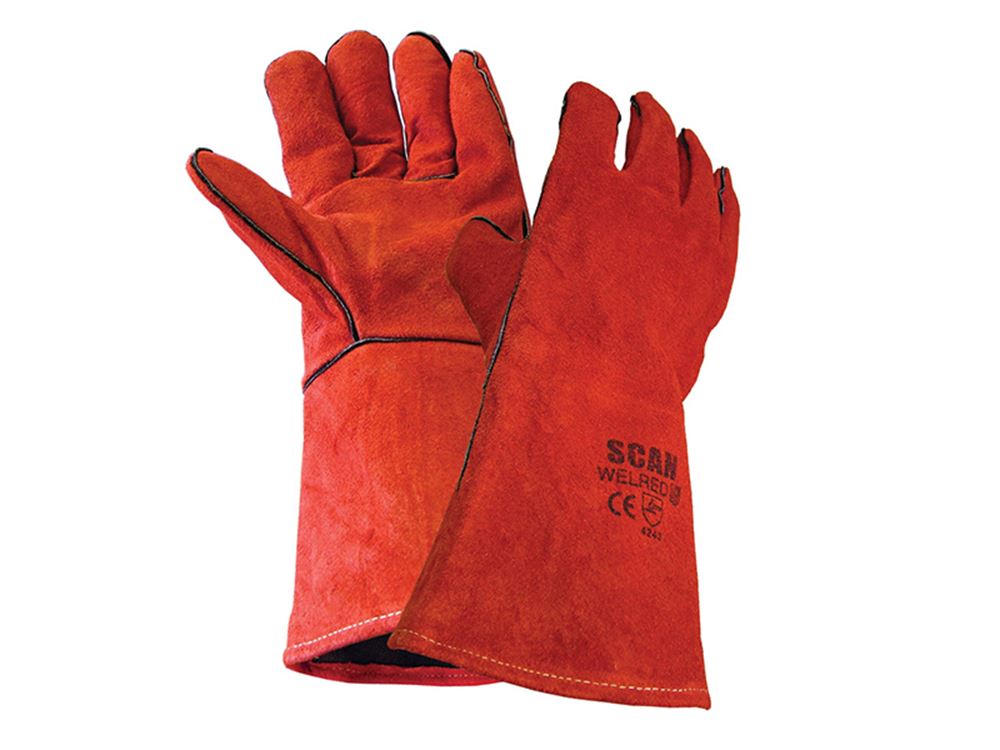Scan SCAGLOWELRED Welder's Gauntlets - Large (Size 9) |