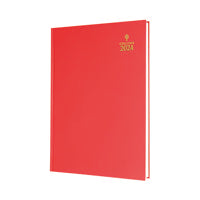 Collins A4 Desk Diary WTV Red 2024