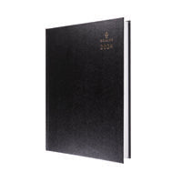 Collins A4 Desk Diary 2PPD Blk 2024