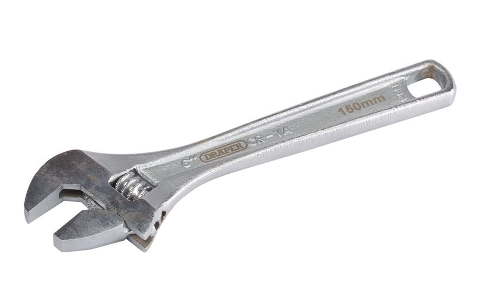 70395 Draper Adjustable Wrench, 150mm, 22mm 371CP Spanner/Wrench Adjustable Wrenches Professional Trade DIY Workshop Garage Use