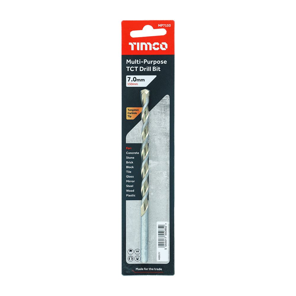 TIMCO TCT Multi-purpose Drill Bit 7.0 x 150 Pack 1