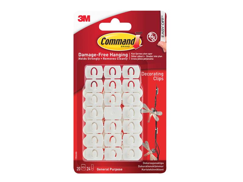 Command� 17026 White Decorating Clips (Pack 20)
