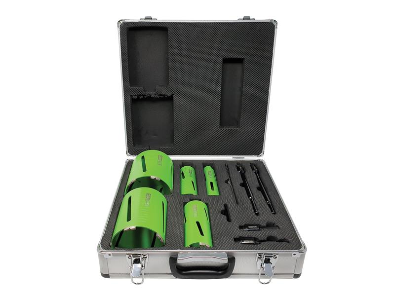 CorePlus CORDCDKIT11 DCDKIT11 Diamond Dry Core Drill Bit Set, 11 Piece