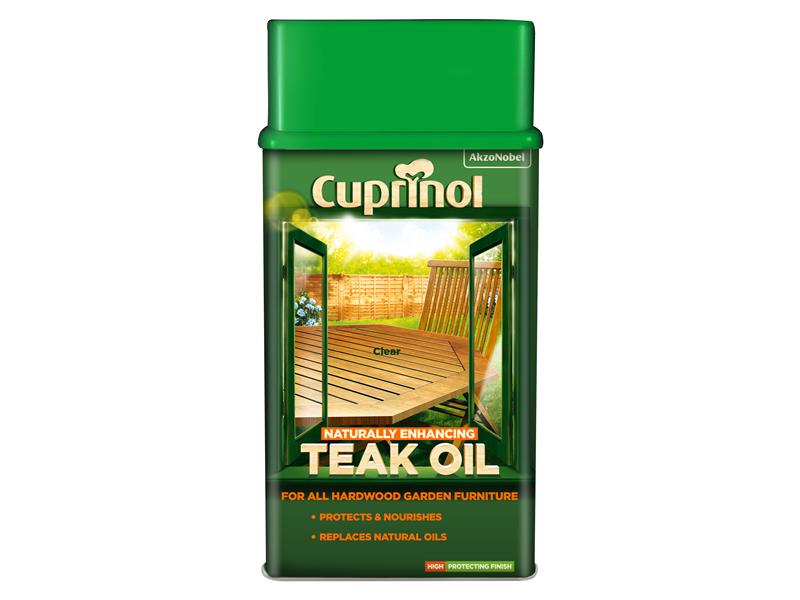 Cuprinol 5212362 Naturally Enhancing Teak Oil Clear 1 litre