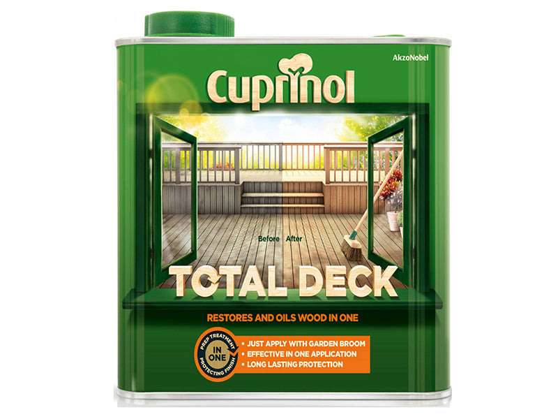 Cuprinol 5211844 Total Deck Restore & Oil Wood Clear 2.5 litre