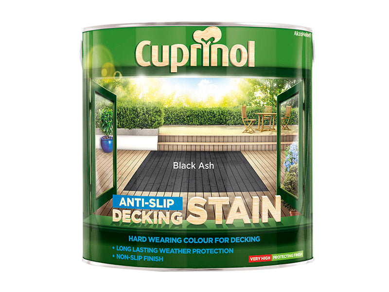 Cuprinol 5122405 Anti-Slip Decking Stain Black Ash 2.5 litre