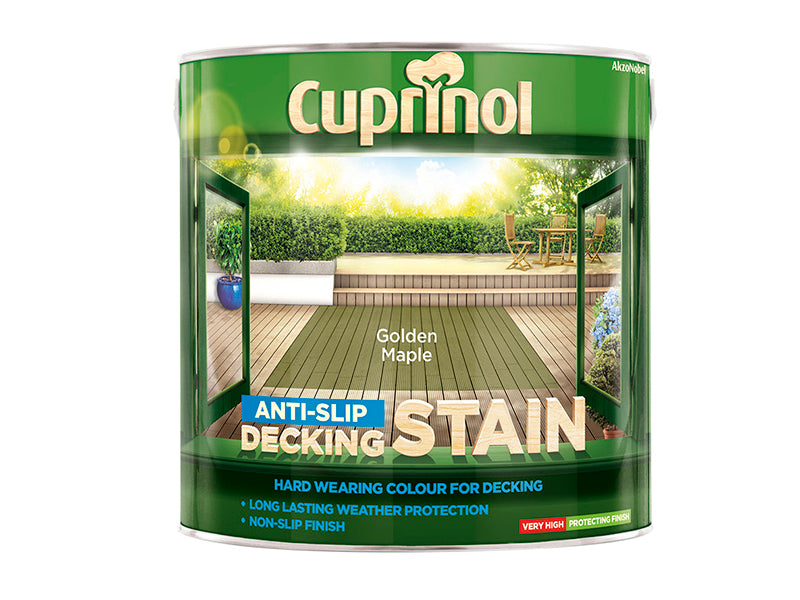 Cuprinol 5083465 Anti-Slip Decking Stain Golden Maple 2.5 litre
