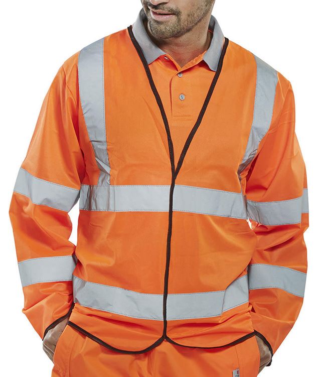 Beeswift BSeen Hi Vis Long Sleeve Jerkin Class 3 Reflective Safety Vest