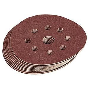 Draper ASST H/L SANDDISC 125MM PCK 10 63372 Aluminium Oxide Sanding Discs (125mm)