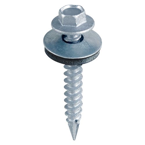 TIMCO Hex Sl Timber Screw W16 - BZP 6.3 x 100 Silver Pack 100