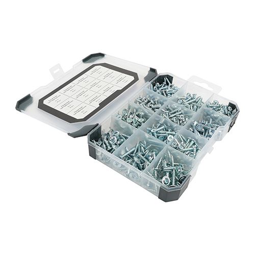 TIMCO Mix Self-Tapping Screws Zinc 475pcs Silver Pack 1
