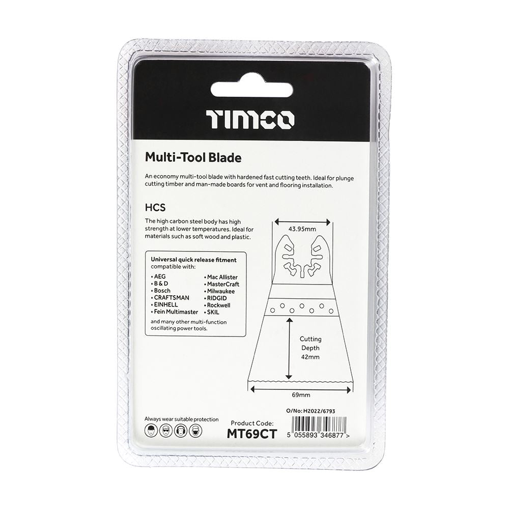 TIMCO MTool Blade Straight Coarse 69mm Pack 1