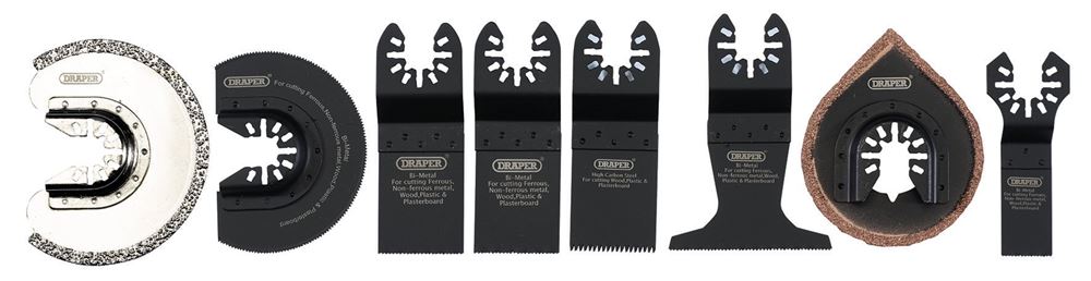 Draper OMT MIXED BLADE SET - 8PCS 70480 70480 Oscillating Multi-Tool Blade Set Including Ceramics (8 Piece)